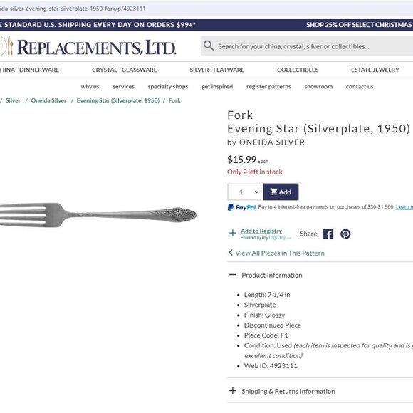 Silver Plate Community Oneida c1950s 6 Dinner Knives 6 Dinner Forks EVENING STAR - Picture 5 of 11